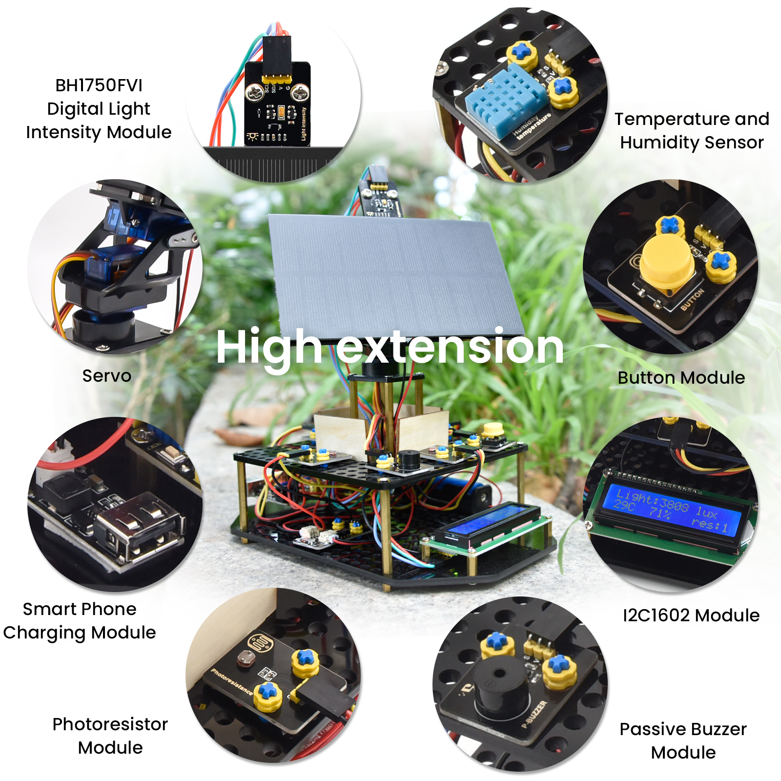 Educational robot following sunlight