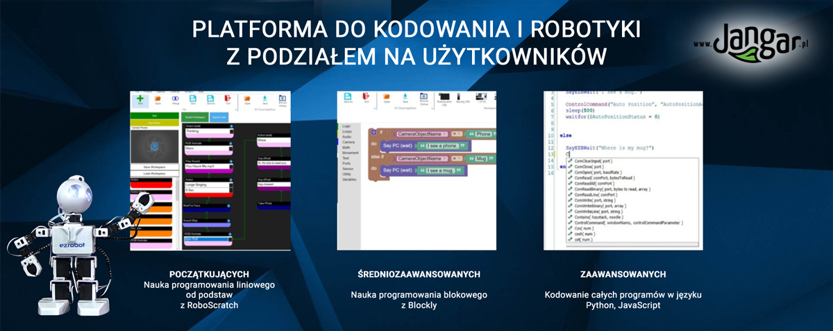 ROBOT Edukacyjny Humanoid Python Scratch Blockly